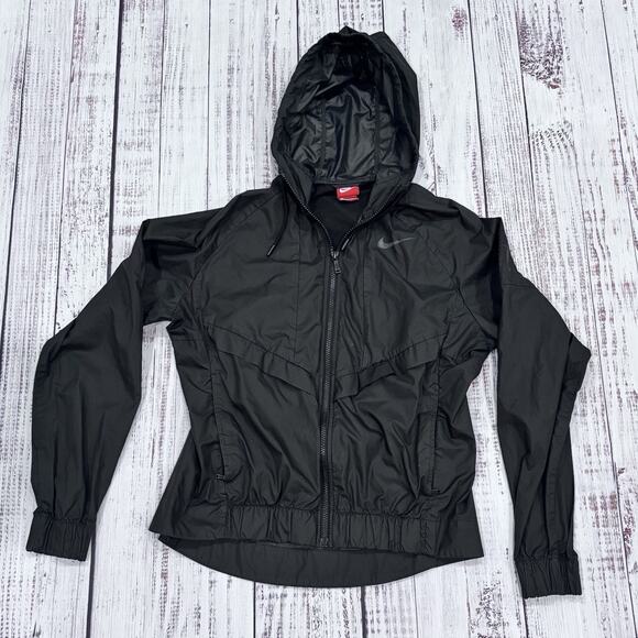 Nike Tops - Nike Windrunner Jacket Women M Black Track Town Olympic Rings Rare 883495-010